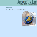 Screen shot of the Arcode Uk Ltd website.