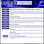 Screen shot of the Amax Computer Services Ltd website.