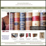 Screen shot of the The Manor Bindery Ltd website.