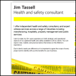 Screen shot of the Jim Tassell website.