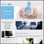 Screen shot of the Micro-tec website.
