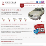 Screen shot of the Wheelchair Adapted Vehicles website.