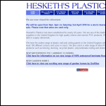 Screen shot of the Hesketh's Plastics website.