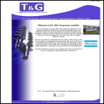 Screen shot of the T & G Compressor Services website.