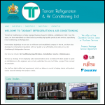 Screen shot of the Tarrant Refrigeration & Air Conditioning Ltd website.