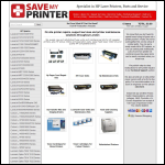 Screen shot of the Save My Printer website.