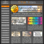 Screen shot of the Fisk Printers Ltd website.