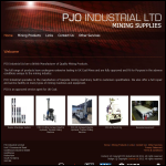 Screen shot of the Pjo Industrial Ltd website.