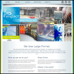 Screen shot of the Impact Design & Print Ltd website.
