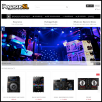 Screen shot of the Pegasus Sound & Light website.