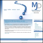 Screen shot of the M J D Business Services website.