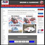 Screen shot of the Brown & Gammons Ltd website.