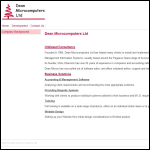 Screen shot of the Dean Microcomputers Ltd website.