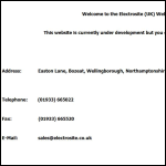 Screen shot of the Electrosite (UK) Ltd website.