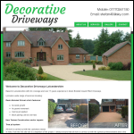 Screen shot of the Decorative Driveways website.