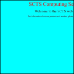 Screen shot of the S C T S website.