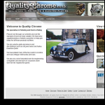 Screen shot of the Quality Chrome website.