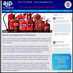 Screen shot of the E J P Fire Protection Ltd website.