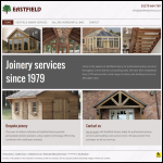 Screen shot of the Eastfield Joinery website.