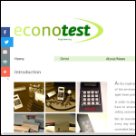 Screen shot of the Econotest Engineering Ltd website.