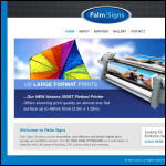 Screen shot of the Palm Signs Systems website.