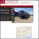 Screen shot of the C J Covers Ltd website.