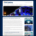 Screen shot of the Total Lighting Solutions Ltd website.