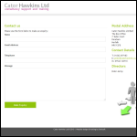 Screen shot of the Cator Hawkins Ltd website.