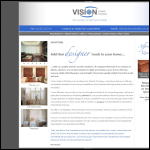 Screen shot of the Vision Interior Shutters website.