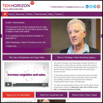Screen shot of the Ten Horizon Ltd website.