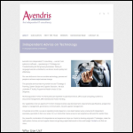 Screen shot of the Avendris Ltd website.