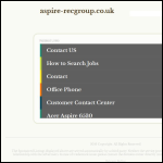 Screen shot of the The Aspire Group Ltd website.