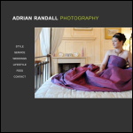 Screen shot of the Adrian Randall Photography website.