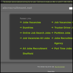 Screen shot of the Abc Recruitment website.