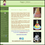 Screen shot of the Oggys Cakes website.