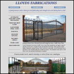 Screen shot of the Lloyds Fabrications website.