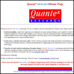 Screen shot of the Quantex Research Ltd website.