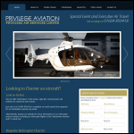 Screen shot of the Privilege Air Services Ltd website.