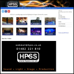 Screen shot of the Hpss Ltd website.