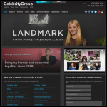 Screen shot of the The Celebrity Group website.
