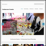Screen shot of the Corkscrew Events website.