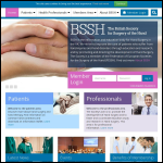 Screen shot of the The British Society for Surgery of the Hand website.