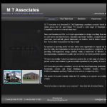 Screen shot of the M T Associates website.