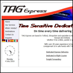 Screen shot of the TAG Express Ltd website.