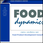 Screen shot of the Food Dynamics Ltd website.