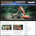 Screen shot of the H Godfrey Plant Contractors website.
