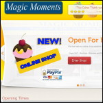 Screen shot of the Magic Moments website.
