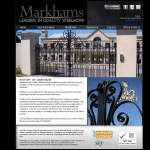 Screen shot of the A Markham & Sons Ltd website.