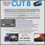 Screen shot of the CUT 8 Smart Repairs website.