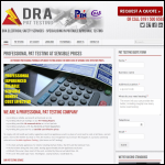 Screen shot of the DRA Solutions Ltd website.